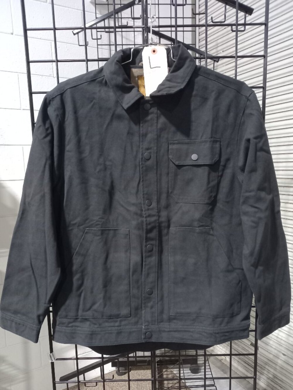 Men's Concealed Carry Flannel Lined Canvas Shirt Jacket | Large